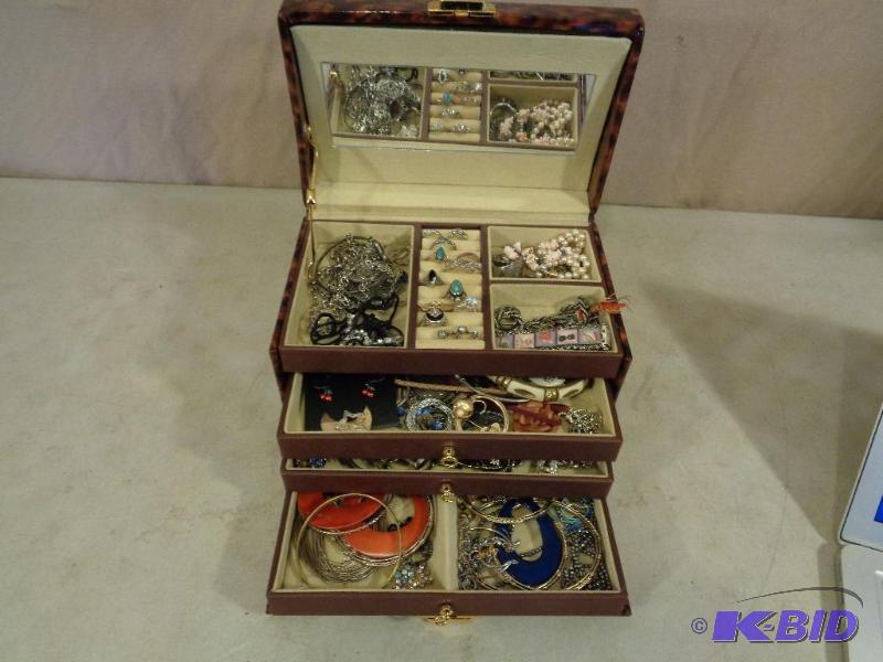 lot 1I image: Jewelry Chest FULL of Assorted Jewelry. Has n...
