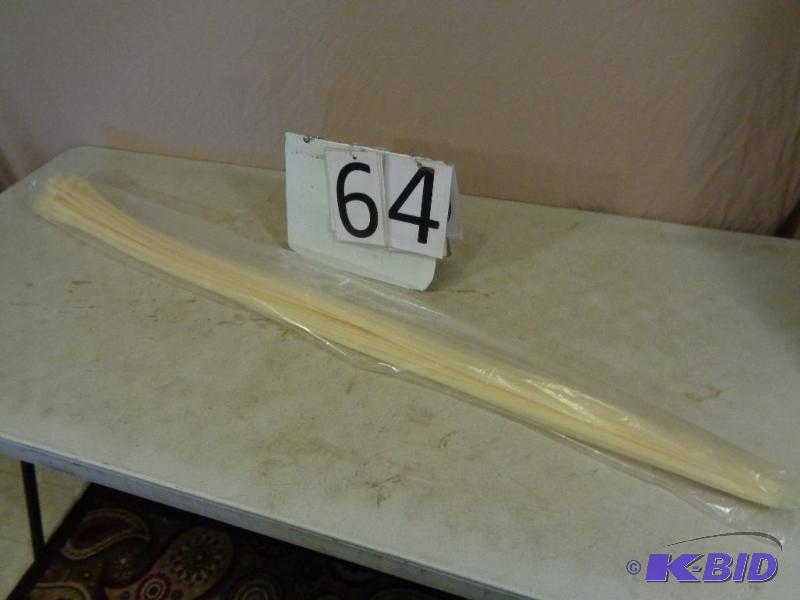 lot 64 image: 50 Heavy Duty Zip Ties. 48" Long. 175 lb...