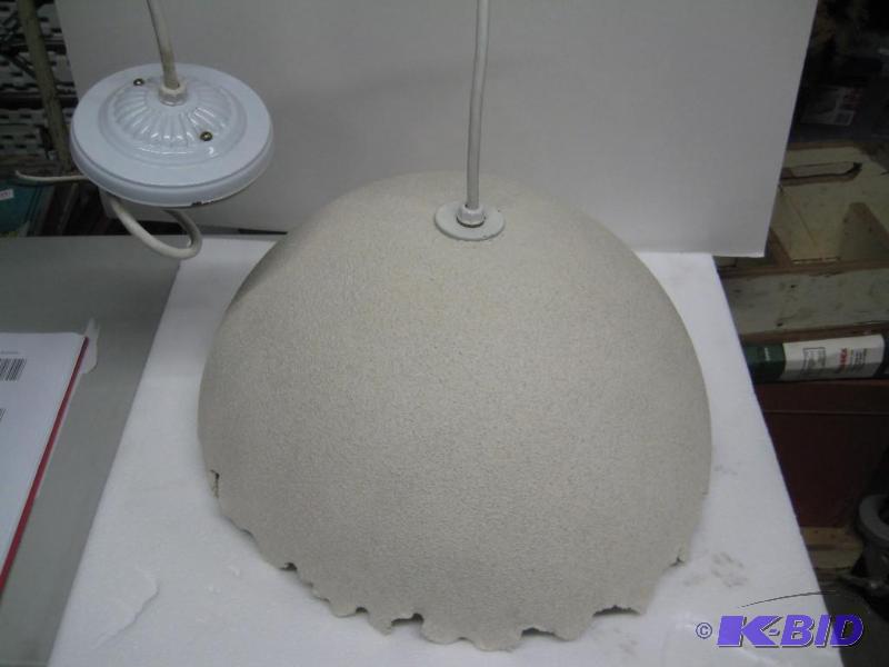 lot 11 image: New display model beige sanded ceramic hangin...