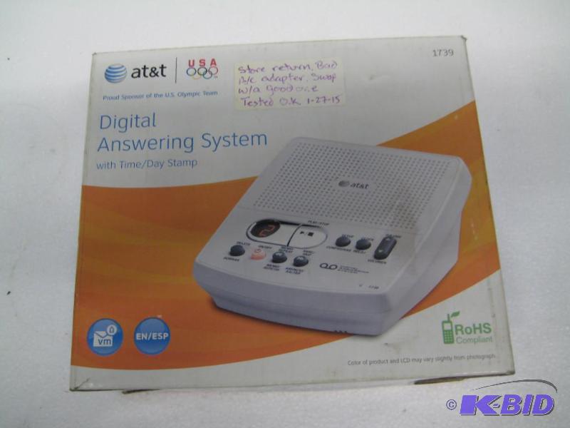 lot 123 image: New AT&ampT brand digital answering system. ...