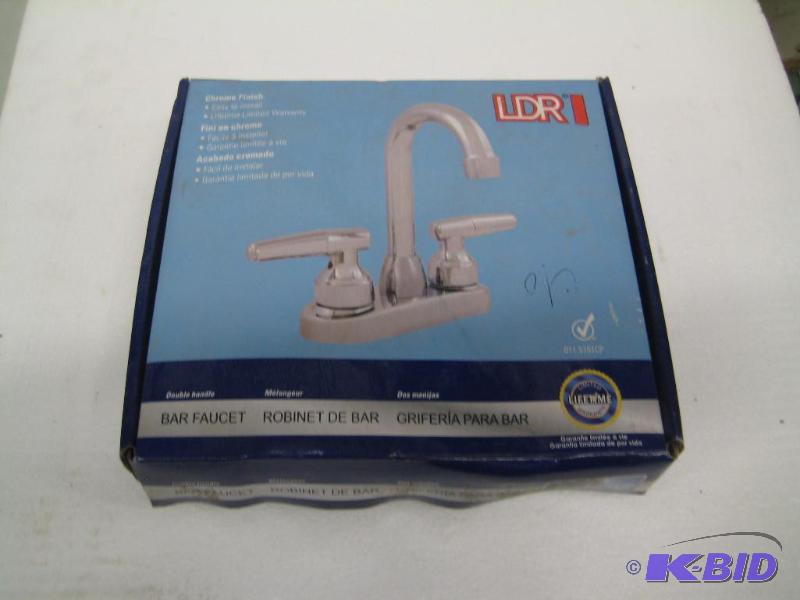 lot 129 image: New LDR bar faucet, chrome finish...