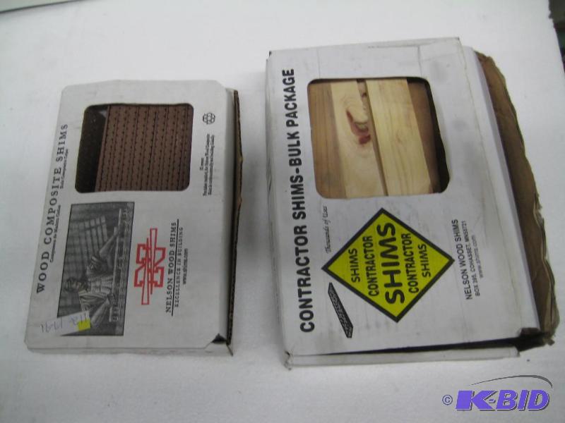 lot 139 image: New qty 2 cases of carpenters shims. 1 case w...