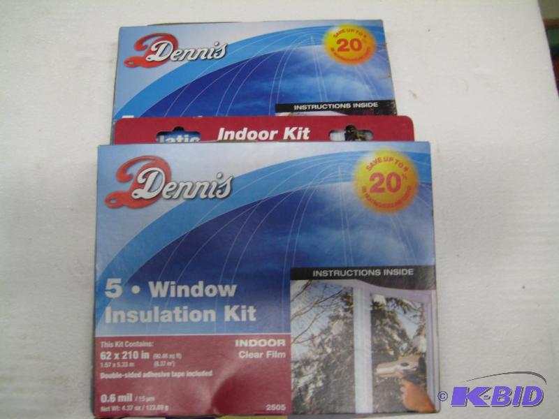 lot 143 image: New qty 2 window insulation kits. Each covers...