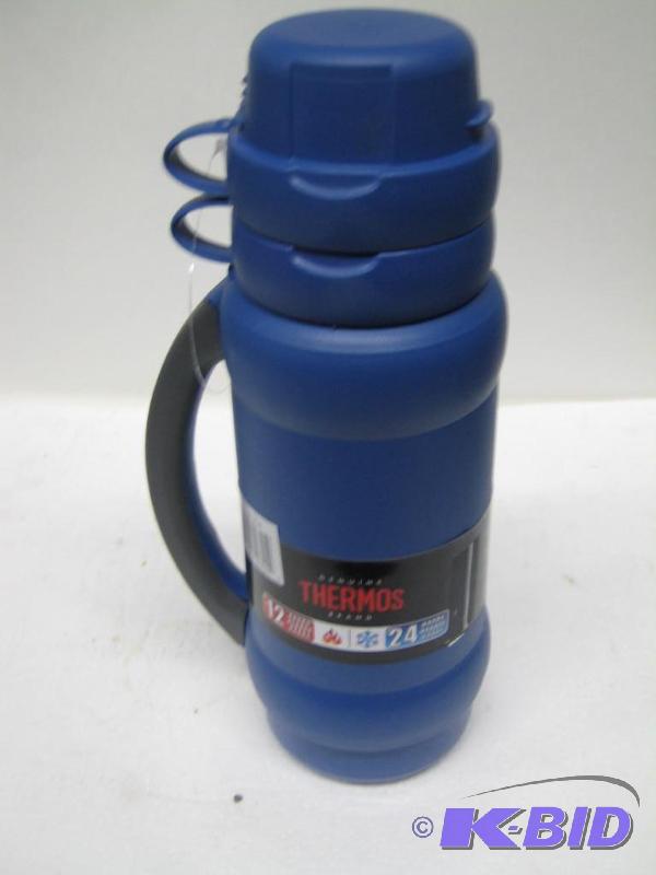 lot 160 image: New Thermos brand 35 oz (1 liter) thermos. Ke...