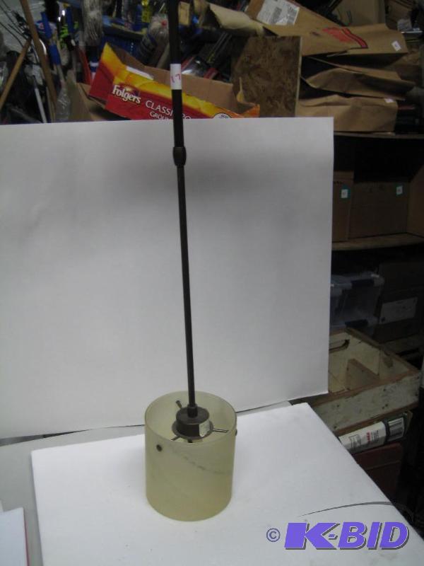 lot 17 image: New display model hanging pendant light beige...