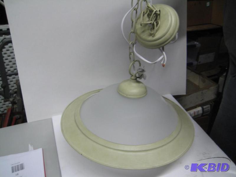 lot 23 image: New display model hanging ceiling light frost...