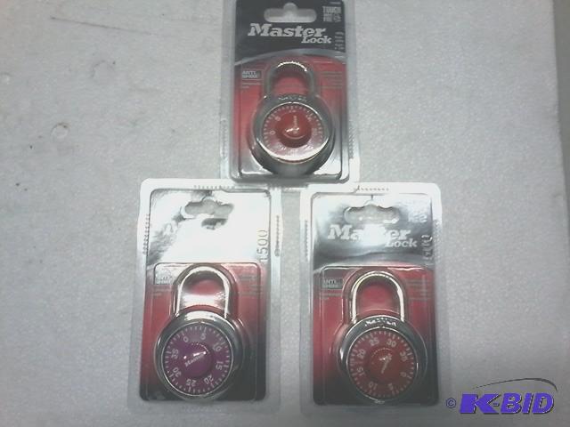 lot 230 image: New quantity of 3 Masterlock brand standard c...