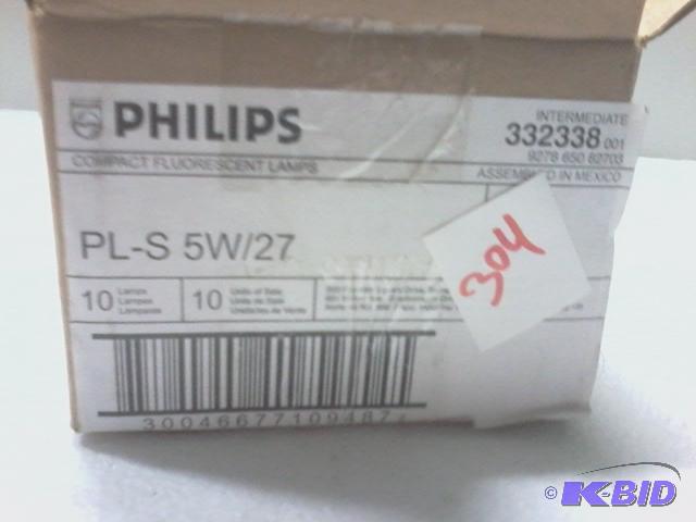 lot 304 image: New qty 10 Philips brand compact fluorescent ...