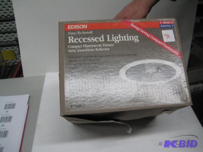 lot 31 image: New in box edison brand recessed lighting com...