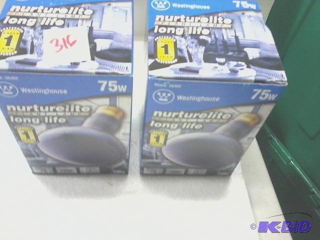 lot 316 image: New quantity of 4 Westinghouse brand 75 watt ...