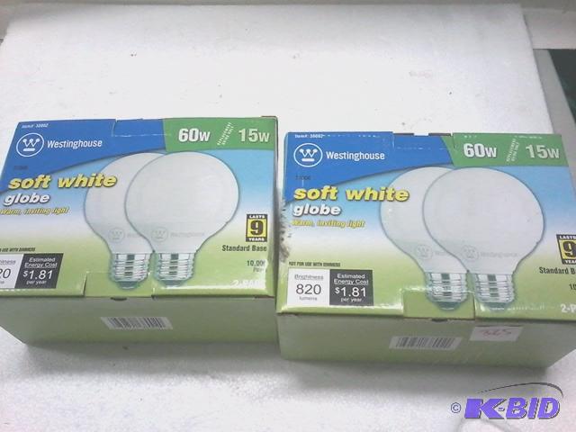 lot 325 image: New quantity of 4 Westinghouse brand globe st...