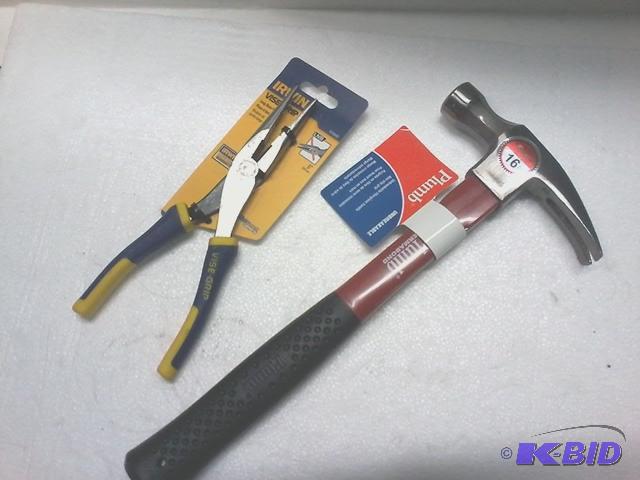 lot 359 image: New 2 piece tool lot including a 16 ounce plu...