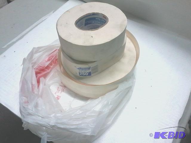 lot 387 image: New quantity of 3 large rolls of sheetrock ta...