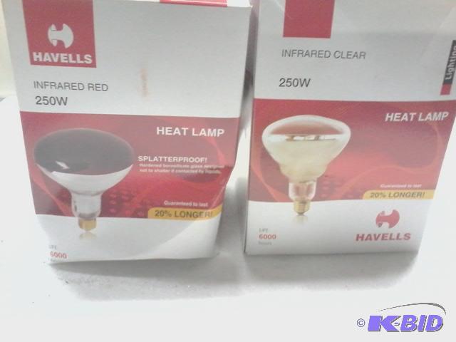 lot 391 image: New quantity of 4 Havells brand infrared heat...