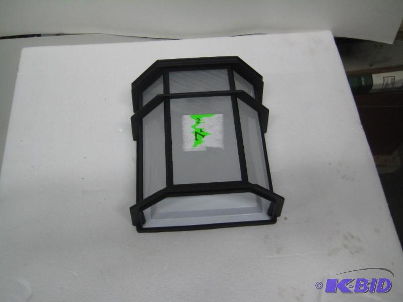 lot 40 image: New in box black wall lantern, outdoor rated...