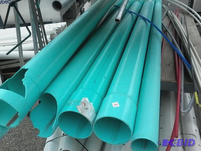 lot 420 image: All the green pvc pipe on this shelf approx 5...