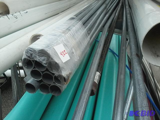 lot 422 image: All the metal conduit on this shelf approx 15...