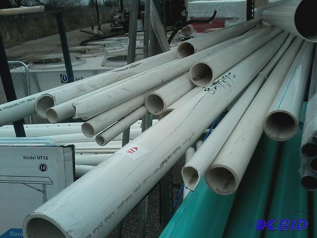 lot 423 image: All the 1  2 in to 3 in PVC pipe on this she...