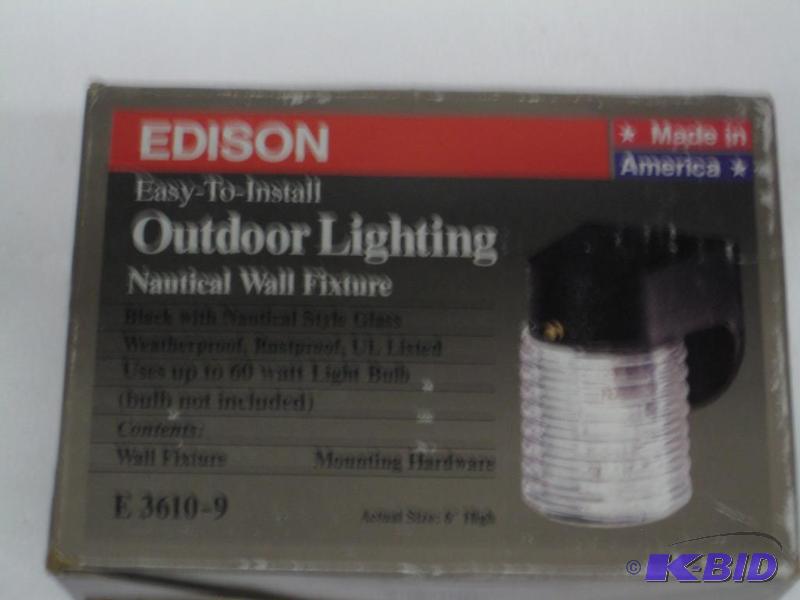 lot 66 image: New in box Edison brand easy to install outdo...
