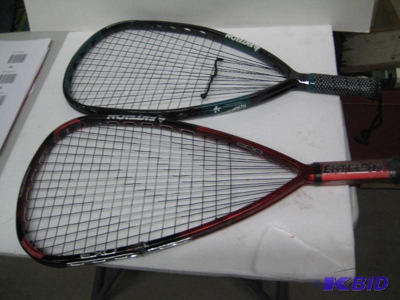 lot 72 image: Used quantity to racquetball racquets. both E...