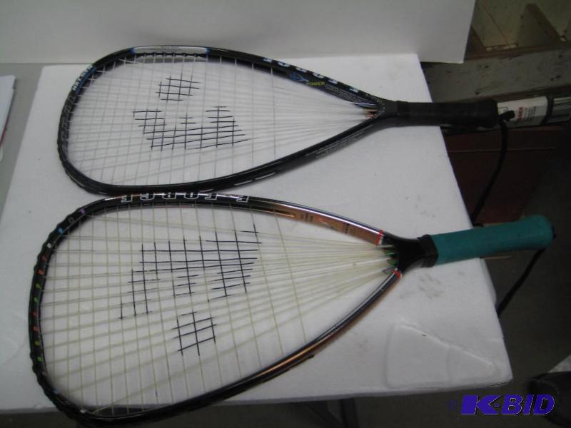 lot 73 image: Used quantity to racquetball racquets both e-...