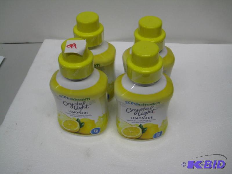 lot 99 image: New qty 4 bottles soda stream drink mix. Crys...