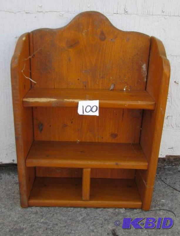 lot 105 image: Wall shelf, 20 x 13"...