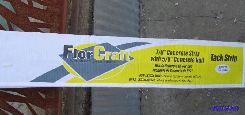 lot 140 image: Floor craft carpet tack strips, box indicates...