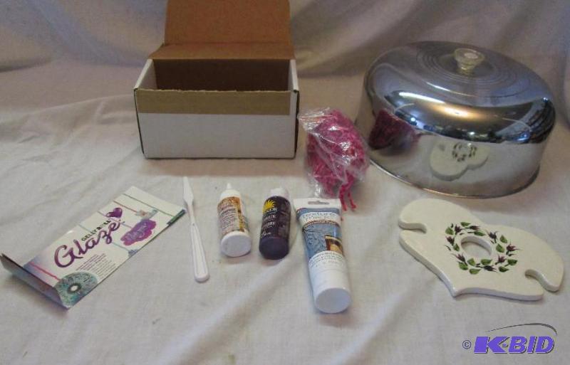 lot 160 image: lot of sliver bowl and crafting materials...