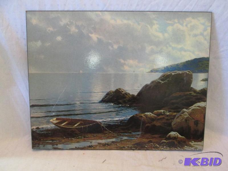 lot 165 image: Ocean scene, 23 x 29"...