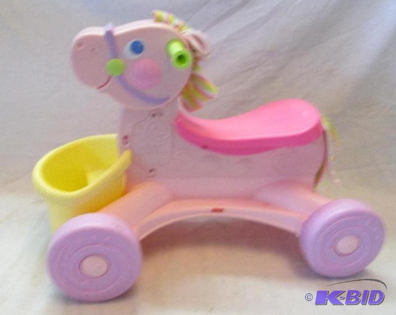 lot 179 image: plastic pony scooter with basket for kids...