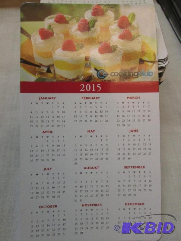 lot 43 image: Approx 100 - 2015 Magnetic Calender Cooking C...