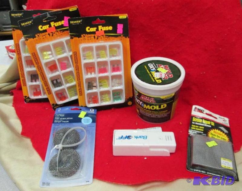 lot 59 image: 3-Howdy Car Fuses, Mold armor OXY Mold, Lint ...