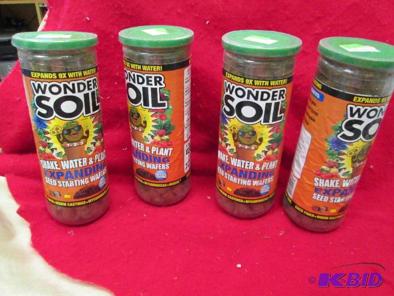 lot 60 image: Qty 4 Wonder soil Shake, water, and plant exp...