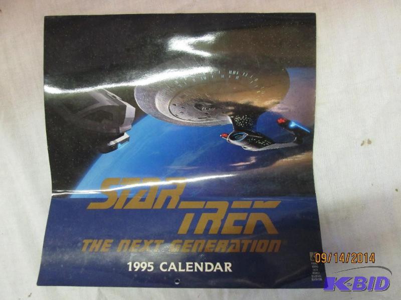 lot 72 image: Star Trek 1995 calendar, no writing in it...