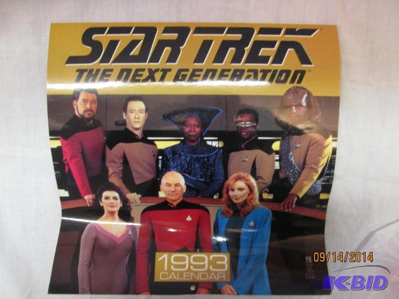 lot 73 image: Star Trek 1993 calendar, no writing in it...