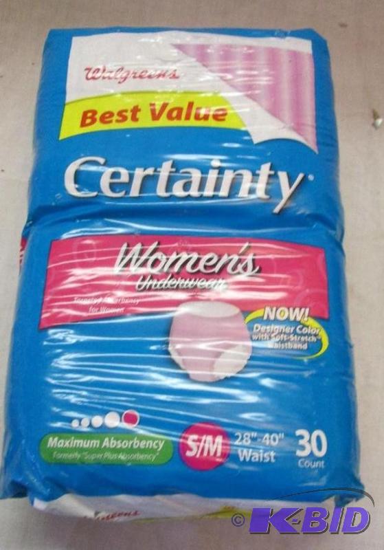 lot 80 image: Certainty womens underwear, Maximum absorbanc...