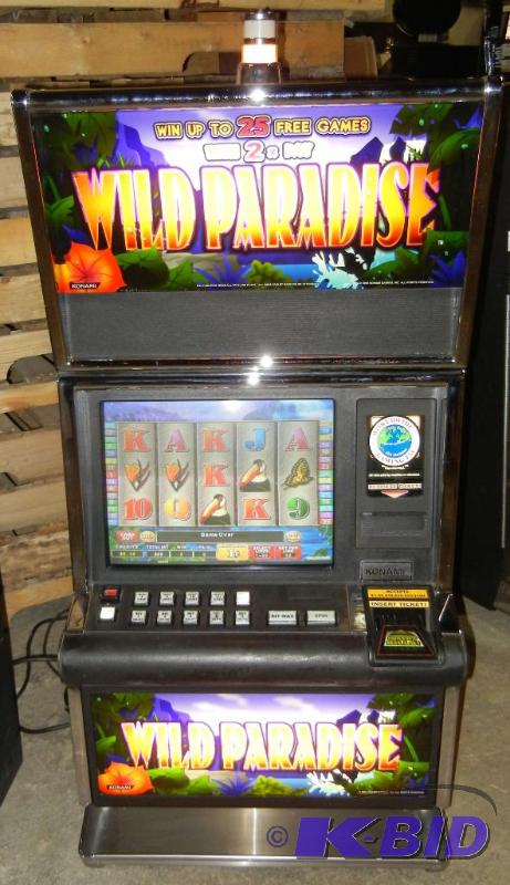 lot 1004 image: KONAMI HERCULITE WILD PARADISE VIDEO SLOT MACHINE