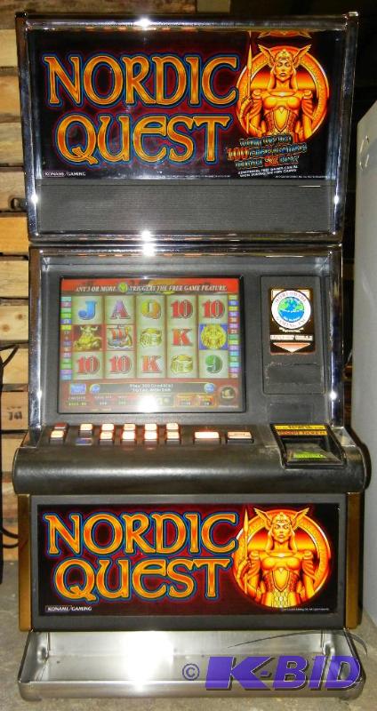 lot 1005 image: KONAMI HERCULITE NORDIC QUEST VIDEO SLOT MACHINE