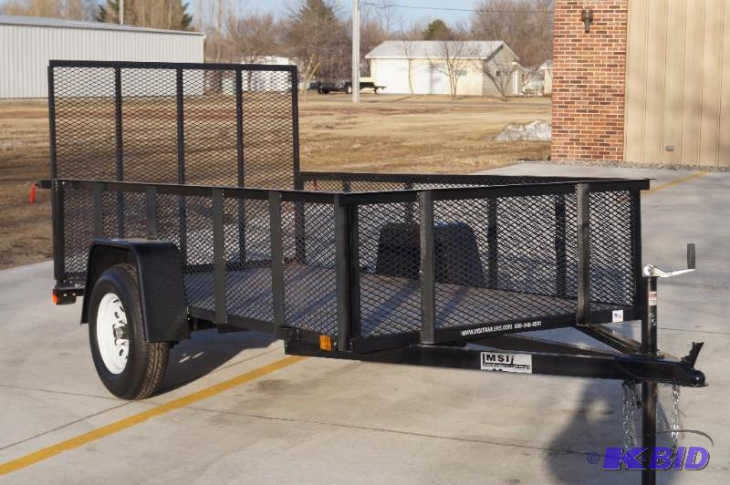 2015 US Cargo 5 X 10  24 Mesh Side  Rear Gate Trailer