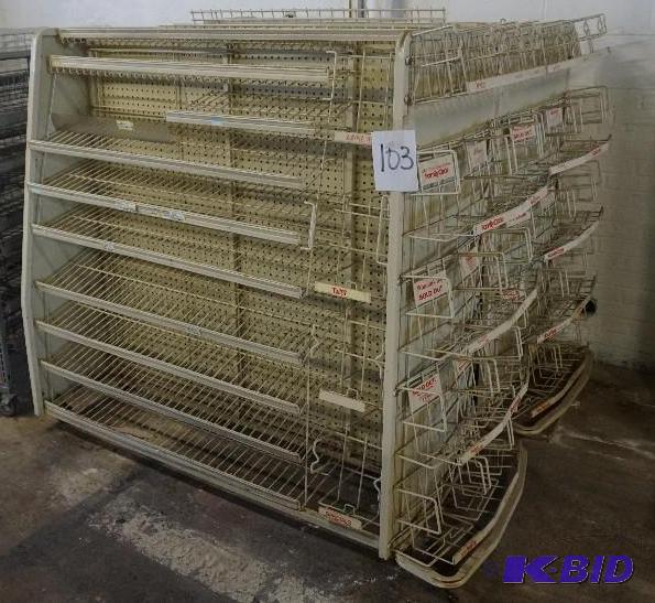 lot 103 image: Wheeled Retail Display Rack With Adjustable S...