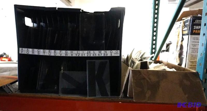 lot 134 image: Lot of Sign Lettering In Good Condition...