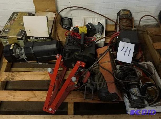 lot 41 image: Lot of Electric Power Winches In Various Cond...