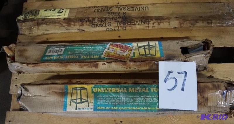lot 57 image: Lot of  - 3 Metal Tool ShelvesRacks New...