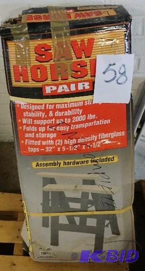 lot 58 image: Set of 2 Saw Horses Brand New. &nbspBox Stat...