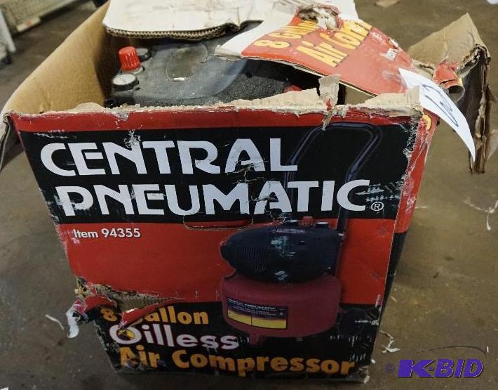 lot 62 image: Central Pneumatic Model 94355 8 Gallon Air Co...