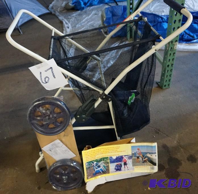 lot 67 image: Metal Framed Mesh Collapsible &nbspUtility&n...