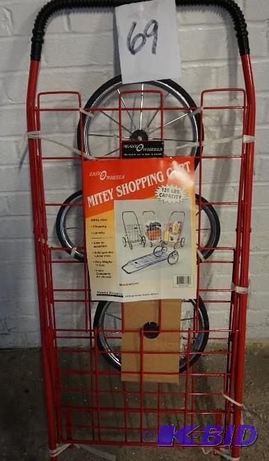 lot 69 image: Mitey Shopper Brand Metal Framed Shopping Car...