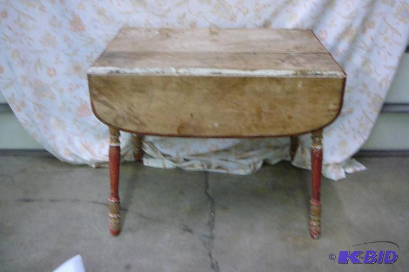 Vintage Wooden Oak Table Drop Leaf 36&quotw ...