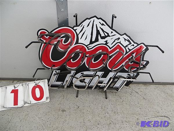 lot 10 image: Coors Lite Neon Sign
